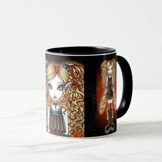 "Kayla" Steampunk Fee-Tasse Tasse (VorderseiteRechts)