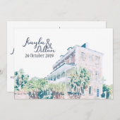 Kayla u. Dillons Schluss Save the Date Einladung (Vorne/Hinten)