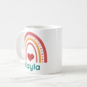 Kayla Vintage Boho Regenbogen Kaffeetasse (Vorderseite Links)