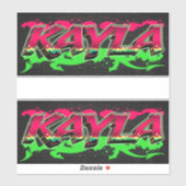 Kayla Vorname Name Graffiti Aufkleber Sticker (Blatt)