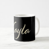 Kayla white gold Handwriting Tasse Kaffeetasse (VorderseiteRechts)