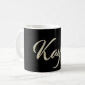 Kayla white gold Handwriting Tasse Kaffeetasse (Vorderseite Links)