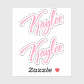 Kaylee Decorative Name in Pink x2 Aufkleber (Blatt)