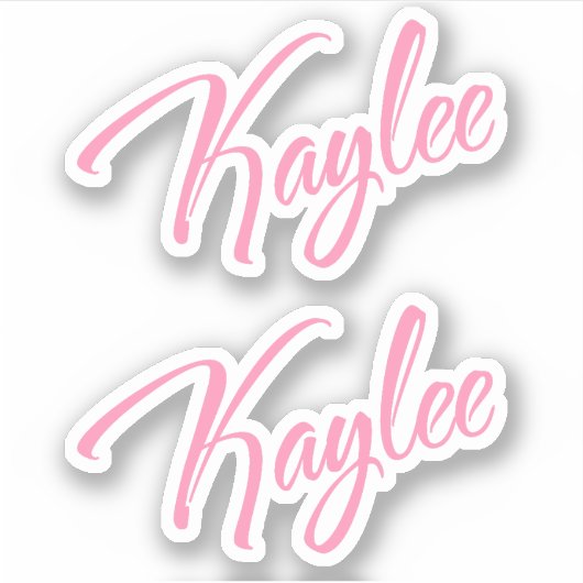 Kaylee Decorative Name in Pink x2 Aufkleber (Vorderseite)