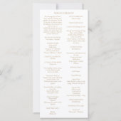 Kayleigh Katholic Wedding Mass Zeremony Program (Rückseite)