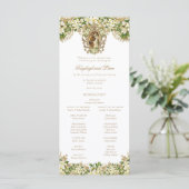 Kayleigh Katholic Wedding Mass Zeremony Program (Stehend Vorderseite)