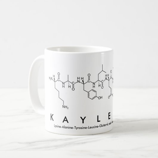 Kayleigh Peptid-Namen-Tasse Kaffeetasse (Vorderseite Links)