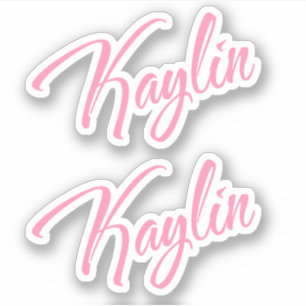 Kaylin Decorative Name in Pink x2 Aufkleber
