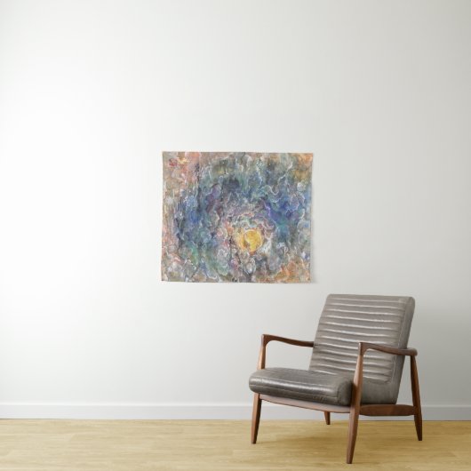 Kayoiji: Moon's Journey Through Ethereal Clouds Wandteppich (Beispiel (Horizontal))