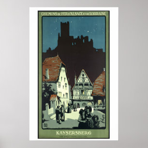Kaysersberg Vignoble Elsass Frankreich Vintage Rei Poster