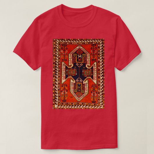 Kazak Antique Persian Rug Print T-Shirt (Design vorne)