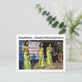 KAZAKHSTAN ALMATY FERSTIVAL DANCERS POSTKARTE (Stehend Vorderseite)