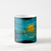 Kazakhstan flag brush stroke, national flag kaffeetasse (Mittel)