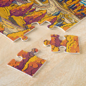 Kazakhstan Illustration Travel Art Vintage Puzzle (Seite)