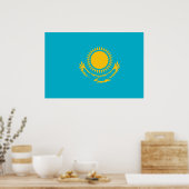 Kazakhstan, Kazakhstan flag Poster (Küche)