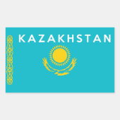 Kazakhstan-Ländersymbol Rechteckiger Aufkleber (Vorderseite)