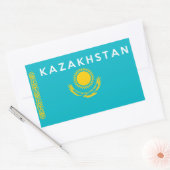 Kazakhstan-Ländersymbol Rechteckiger Aufkleber (Umschlag)