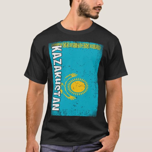 Kazakhstani Flag Kazakhstan 1 T-Shirt (Vorderseite)