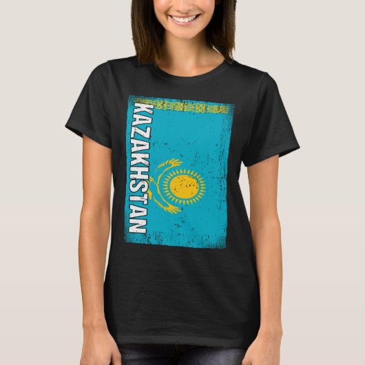Kazakhstani Flag Kazakhstan 1 T-Shirt (Vorderseite)