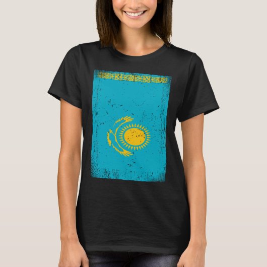 Kazakhstani Flag Kazakhstan T-Shirt (Vorderseite)