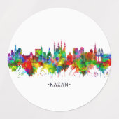 Kazan Russia Skyline Etiketten (Design 2)
