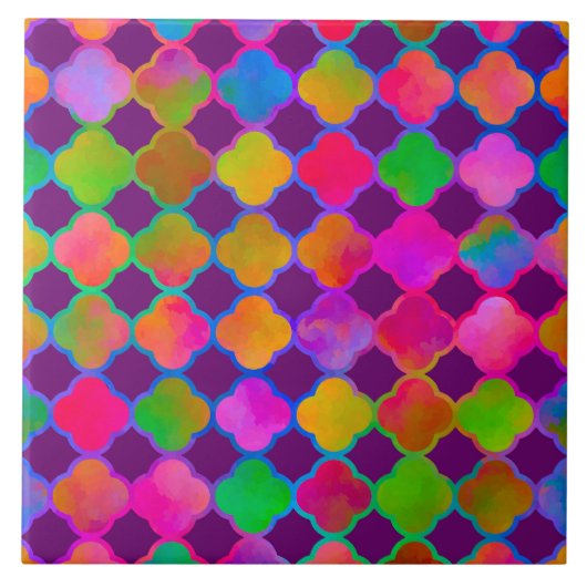 Kazbar Farbe Tiefes Violett Fliese (Vorderseite)
