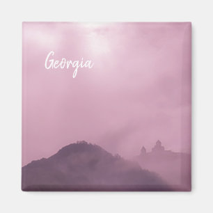 Kazbegi Georgien Gergeti Kirche Berglandschaft Magnet