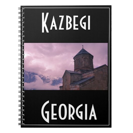Kazbegi Stepantsminda Georgia Kaukusgebirge Notizblock (Vorderseite)