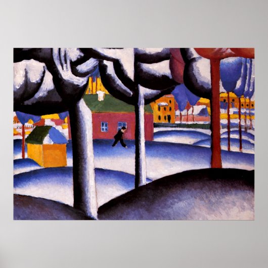 Kazimir Malevich Art - Winterlandschaft Poster (Vorne)