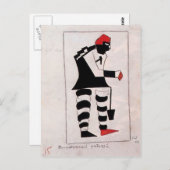 Kazimir Malevich - aufmerksamer Mitarbeiter Postkarte (Vorne/Hinten)