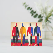 Kazimir Malevich berühmtes Bild, Sportsmen Postkarte (Stehend Vorderseite)