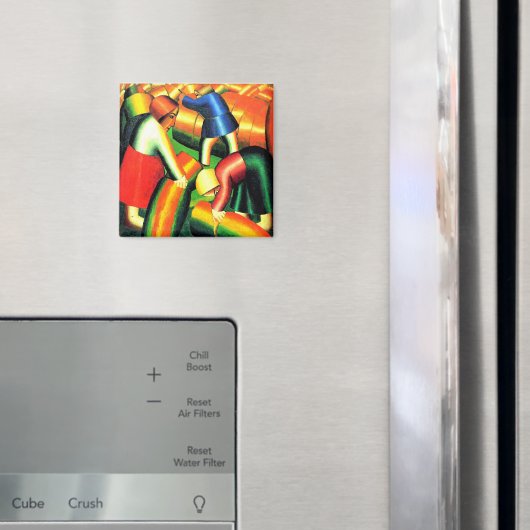 Kazimir Malevich--Ernte einbringen, Magnet (In Situ (Kühlschrank))