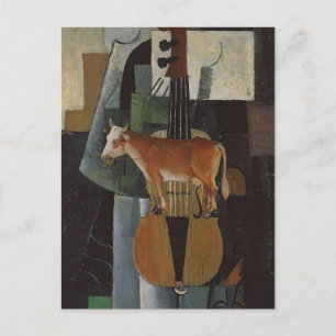Kazimir Malevich- Kuh und Fiddle Postkarte