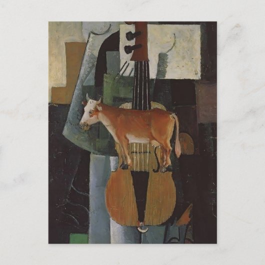 Kazimir Malevich- Kuh und Fiddle Postkarte (Vorderseite)