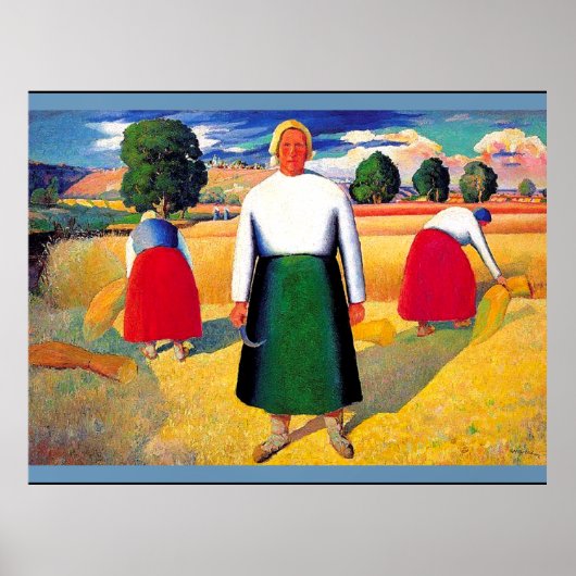 Kazimir Malevich Kunstwerk, Sensenmänner Poster (Vorne)