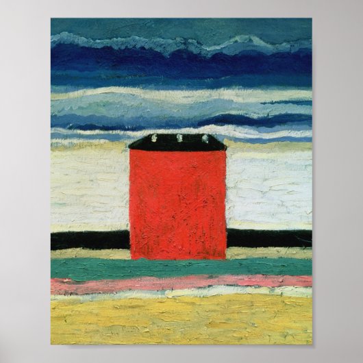 Kazimir Malevich - Rotes Haus Poster (Vorne)