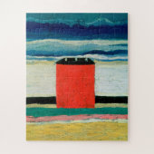 Kazimir Malevich - Rotes Haus Puzzle (Vertikal)