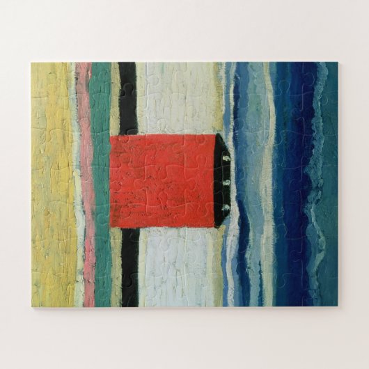 Kazimir Malevich - Rotes Haus Puzzle (Horizontal)