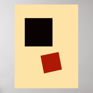 Kazimir Malevich Schwarzes Quadrat Rotes Quadrat ( Poster