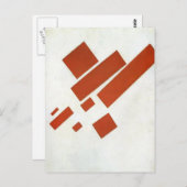 Kazimir Malevich - Zwei dimensionales Selbstportra Postkarte (Vorne/Hinten)