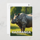 Kaziranga National Park Assam India Travel Postkarte (Vorne/Hinten)