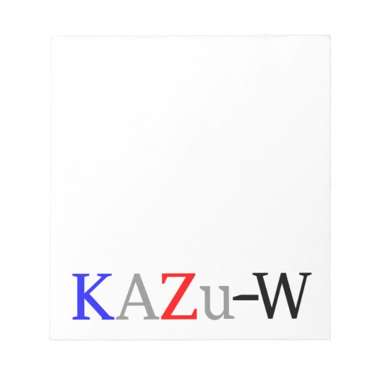 KAZu-W Notizblock (Vorderseite)
