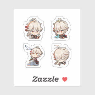 Kazuha Genshin Impact 4er Stickerbogen Aufkleber
