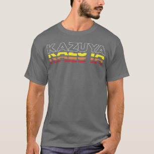 Kazuya Vorname Lustig Vintage Sonnenuntergang Kazu T-Shirt