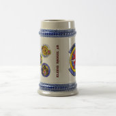 KB Stein w Quadrat und Flug-Logos Bierglas (Mittel)