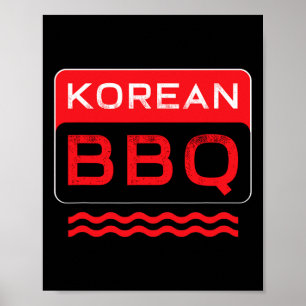 Kbbq koreanische Grillen Lover Asian Koch Barbecue Poster