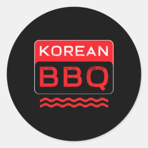 Kbbq koreanische Grillen Lover Asian Koch Barbecue Runder Aufkleber