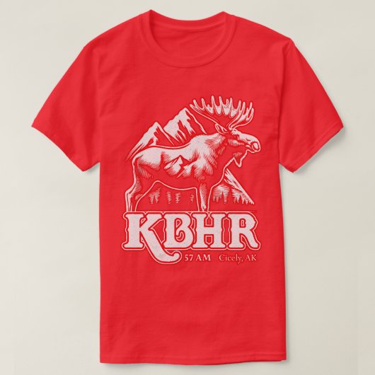 KBHR Northern Exposure Radio Station Cicely Alaska T-Shirt (Design vorne)