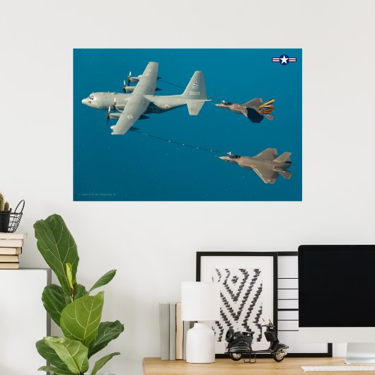 KC-130R HERCULES und F-35C LIGHTNING II Poster (Heimbüro)