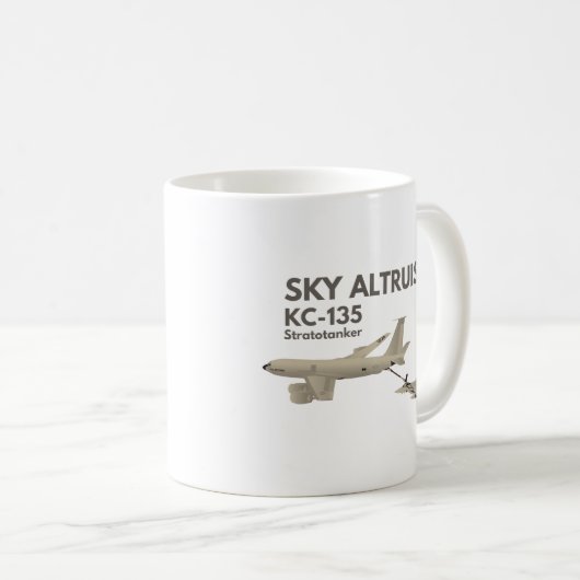 KC-135 Flugzeugbetankung F-15 Kaffeetasse (VorderseiteRechts)